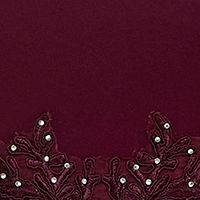 B DARLIN Womens Burgundy Zippered Embroidered Applique Waist Sleeveless V Neck Short Party Fit + Flare Dress