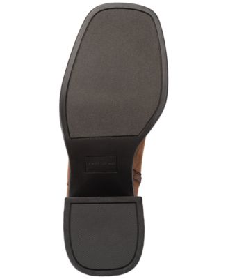 SUN STONE Womens Brown Goring Cushioned Tiannaa Square Toe Block Heel Zip-Up Booties M