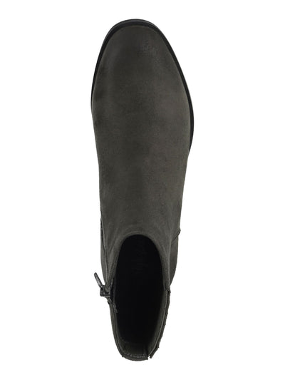 STYLE & COMPANY Womens Gray Heel Pull-Tab Goring Padded Orleyy Round Toe Flare Zip-Up Booties 8 M