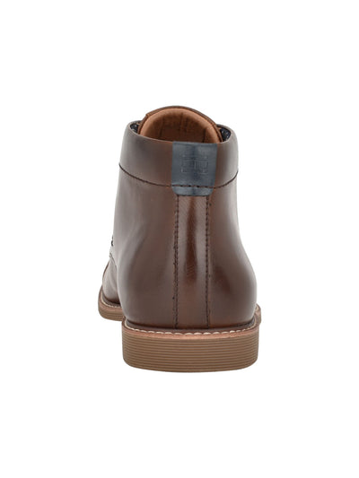 TOMMY HILFIGER Mens Brown Heel Pull-Tab Cushioned Rawstin Cap Toe Lace-Up Chukka Boots 7.5