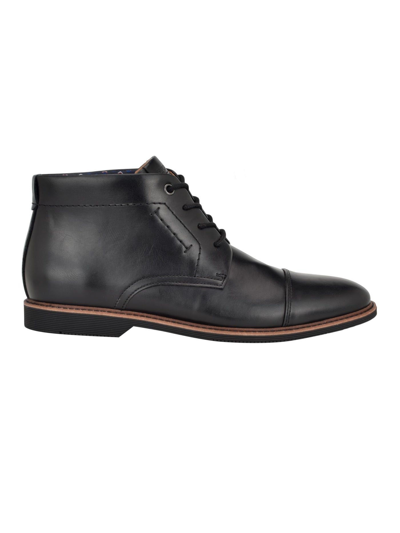 TOMMY HILFIGER Mens Black Cushioned Rawstin Cap Toe Lace-Up Dress Chukka Boots 11