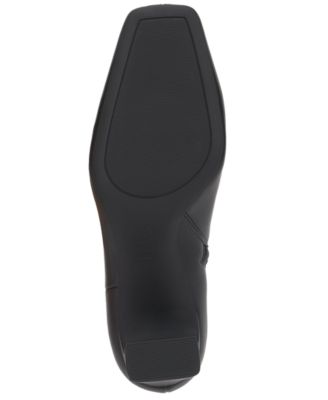 INC Womens Black Flexible Padded Lightweight Odelya Square Toe Block Heel Zip-Up Dress Heeled Boots M