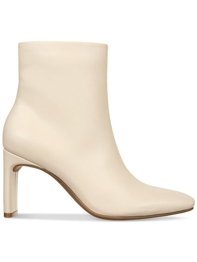 ALFANI Womens Ivory Flexible Sole Cushioned Terrie Square Toe Block Heel Zip-Up Booties 9.5 M