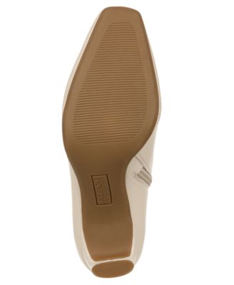 ALFANI Womens Ivory Flexible Sole Cushioned Terrie Square Toe Block Heel Zip-Up Booties M
