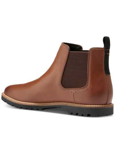 COLE HAAN Mens Brown Goring Padded Heel Pull-Tab Lug Sole Water Resistant Midland Round Toe Block Heel Chelsea Boot 9 M