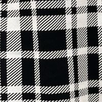 SIGNATURE BY ROBBIE BEE Womens Black Plaid Mock Neck Above The Knee Sweater Dress
