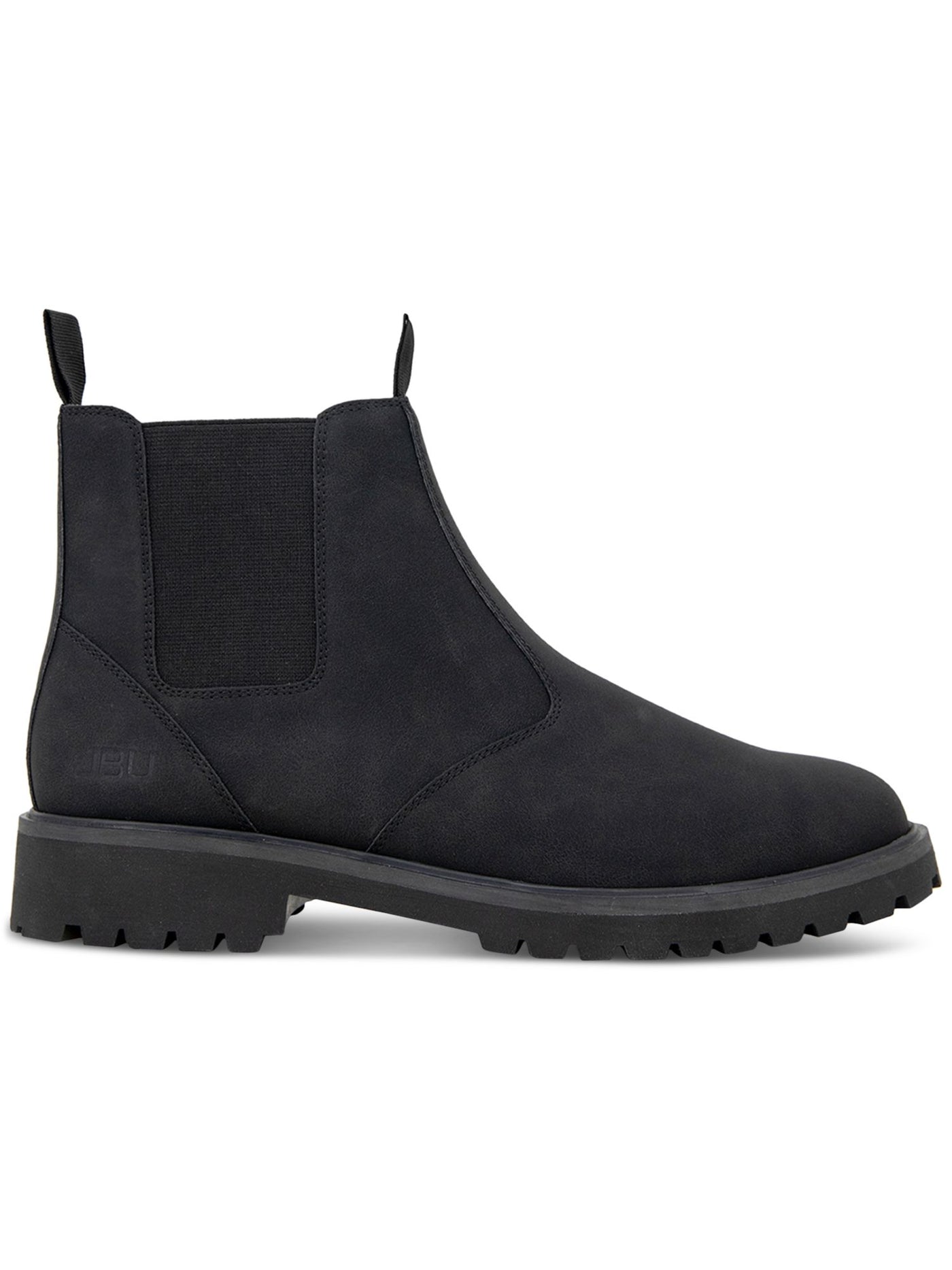 JBU BY JAMBU Womens Black Cushioned Goring Lug Sole Treaded Slip Resistant Water Resistant Kai Round Toe Slip On Chelsea Boot 9 M