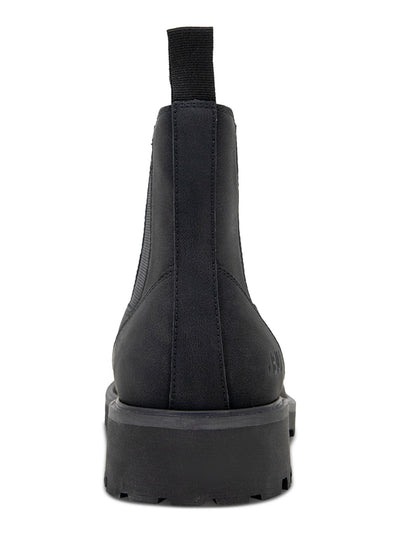 JBU BY JAMBU Womens Black Cushioned Goring Lug Sole Treaded Slip Resistant Water Resistant Kai Round Toe Slip On Chelsea Boot 9 M