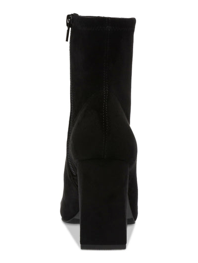 WILD PAIR Womens Black Padded Iloise Pointed Toe Block Heel Zip-Up Dress Booties 11 M