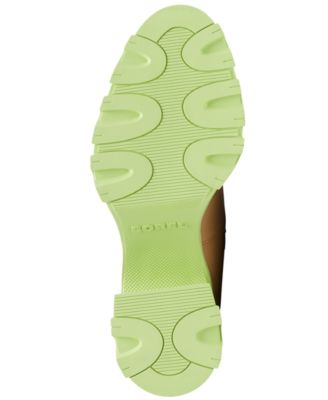 SOREL Womens Beige Contrast Sole Heel Pull Tab 1" Platform Water Resistant Goring Brex Round Toe Block Heel Chelsea Boot