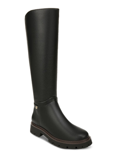 GIANI BERNINI Womens Black Logo Hardware Pull-Tab Arch Support Lug Sole Cushioned Jordyy Round Toe Zip-Up Riding Boot 6 M