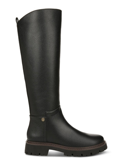 GIANI BERNINI Womens Black Logo Hardware Pull-Tab Arch Support Lug Sole Cushioned Jordyy Round Toe Zip-Up Riding Boot 6 M