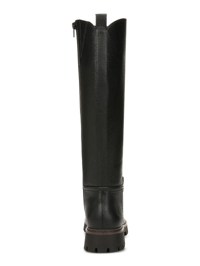 GIANI BERNINI Womens Black Logo Hardware Pull-Tab Arch Support Lug Sole Cushioned Jordyy Round Toe Zip-Up Riding Boot 6 M