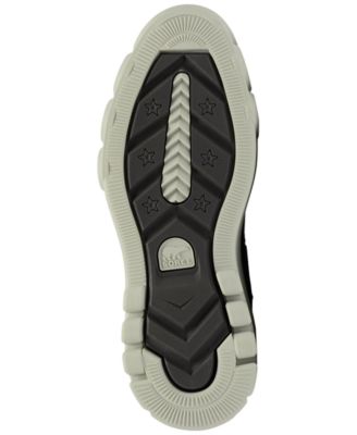 SOREL Womens Gray Heel Pull-Tab Goring Cushioned Caribou X Round Toe Platform Chelsea Boot