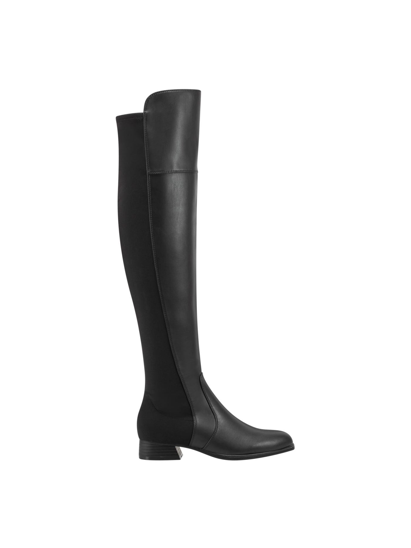 MARC FISHER Womens Black Mixed Media Ankle Zip Padded Stretch Terrea Almond Toe Dress Boots Shoes 7.5 M