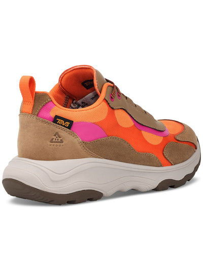 TEVA Womens Brown Mixed Media Hiking Shoe Odor Resistant Waterproof Cushioned Geotrecca Low Rp Round Toe Wedge Lace-Up Athletic Sneakers Shoes 5