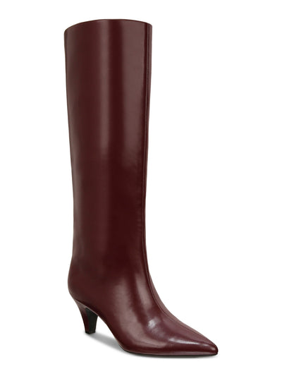 ALFANI Womens Burgundy Padded Kaiaa Pointed Toe Kitten Heel Zip-Up Dress Boots 5.5 M