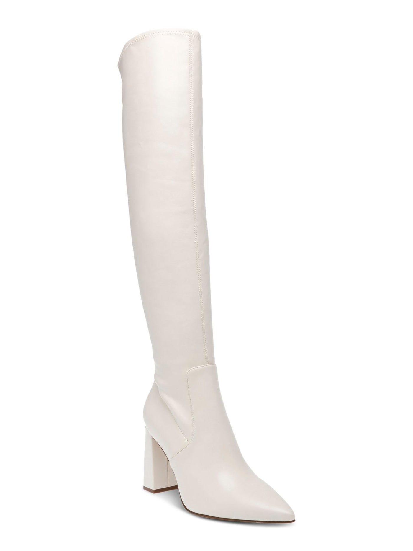 WILD PAIR Womens Ivory Padded Eileene Pointed Toe Block Heel Zip-Up Dress Boots 10.5 M