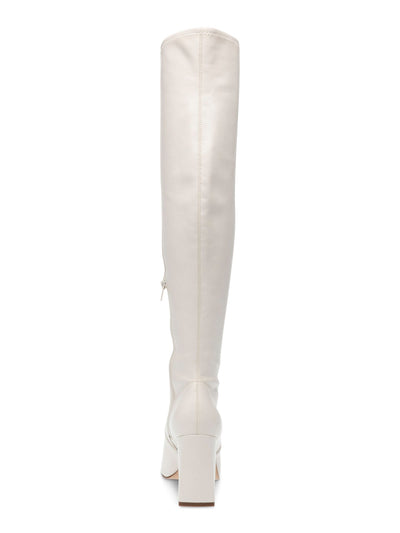 WILD PAIR Womens Ivory Padded Eileene Pointed Toe Block Heel Zip-Up Dress Boots 10.5 M