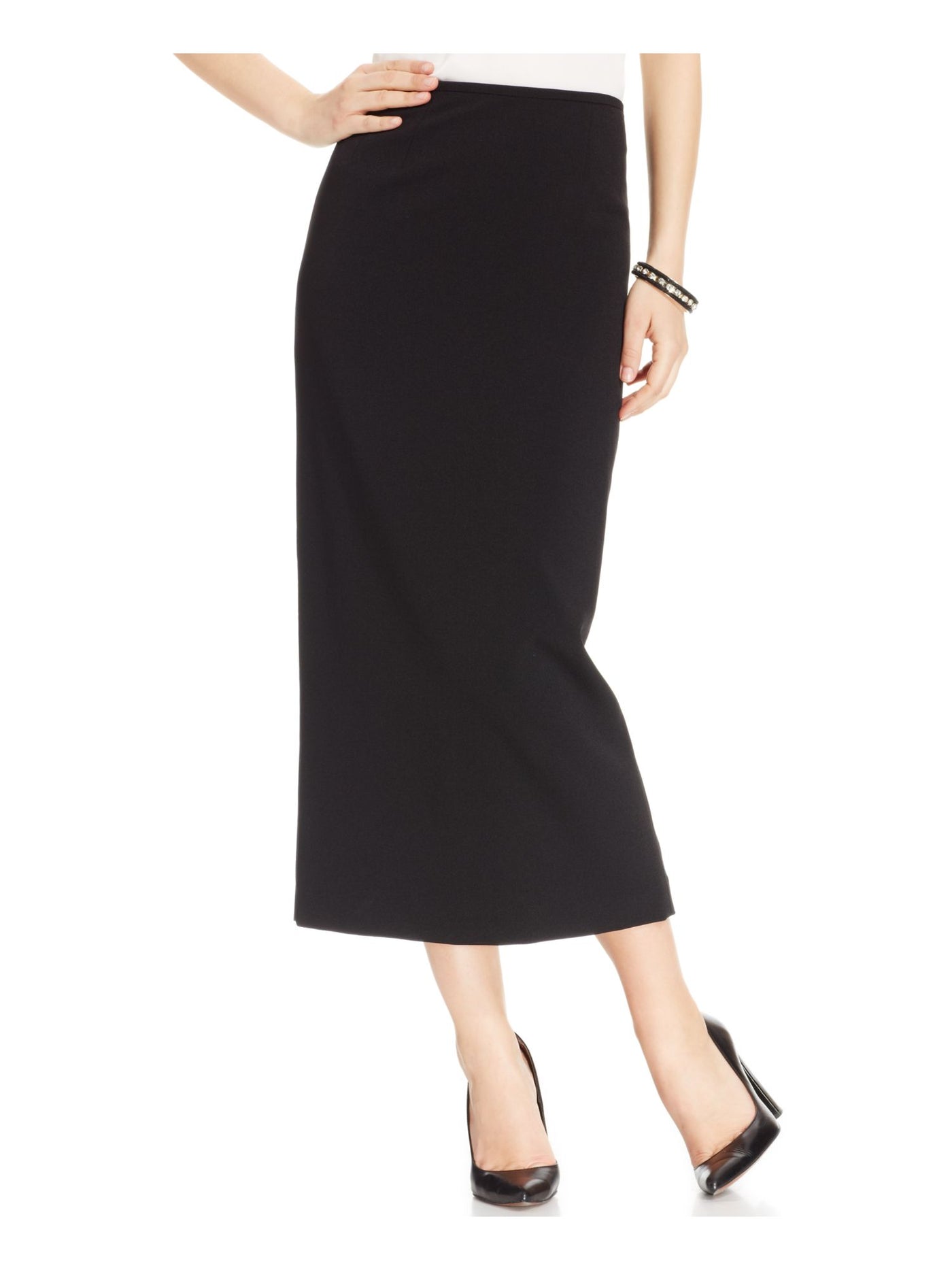 KASPER Womens Slitted Below The Knee Wear To Work Pencil Skirt