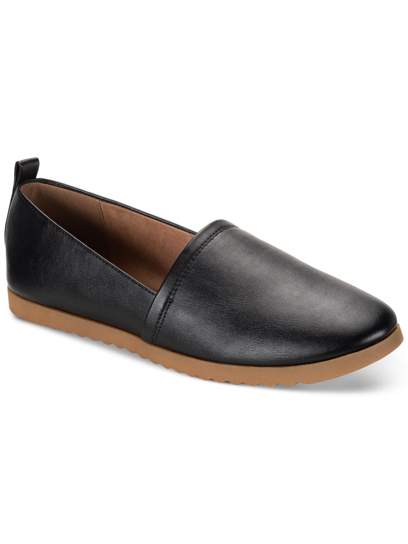 STYLE & COMPANY Womens Black Heel Pull-Tab Goring Cushioned Nolaa Round Toe Slip On Loafers Shoes 7 M