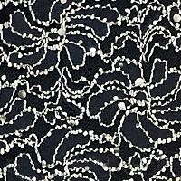 CONNECTED APPAREL Womens Black Lined Embellished Lace Scalloped Pull-on 3/4 Sleeve Boat Neck Above The Knee Cocktail Sheath Dress
