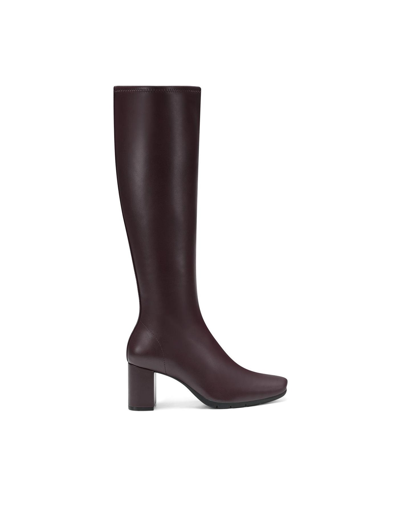 AEROSOLES Womens Brown Stretch Padded Micah Square Toe Block Heel Zip-Up Heeled Boots 9 M