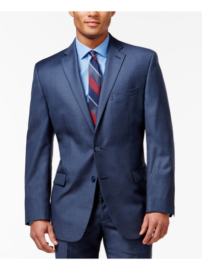 CALVIN KLEIN Mens Navy Classic Fit Blazer 48R