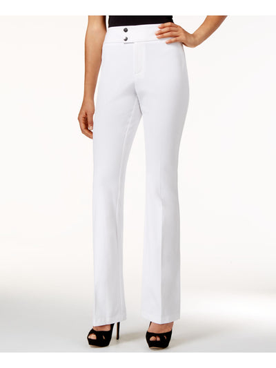 INC Womens White Flare Pants 8