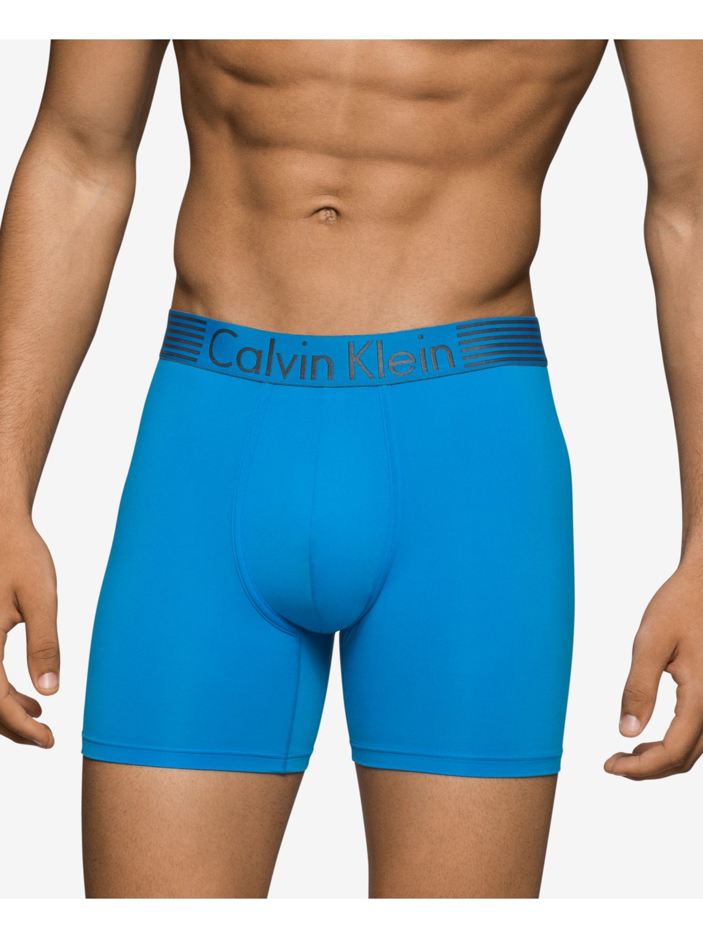 CALVIN KLEIN Intimates Blue Quick Dry Anti Pilling Boxer Brief Underwear S