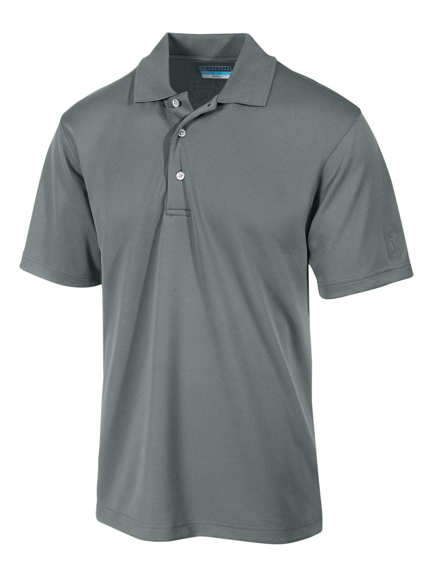 HYBRID APPAREL Mens Gray Lightweight, Moisture Wicking Polo S