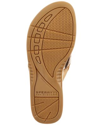 SPERRY Womens Brown Braided Cotton Detailing Eva Foam Footbed Comfort Non-Marking Parrotfish Round Toe Slip On Flip Flop Sandal M