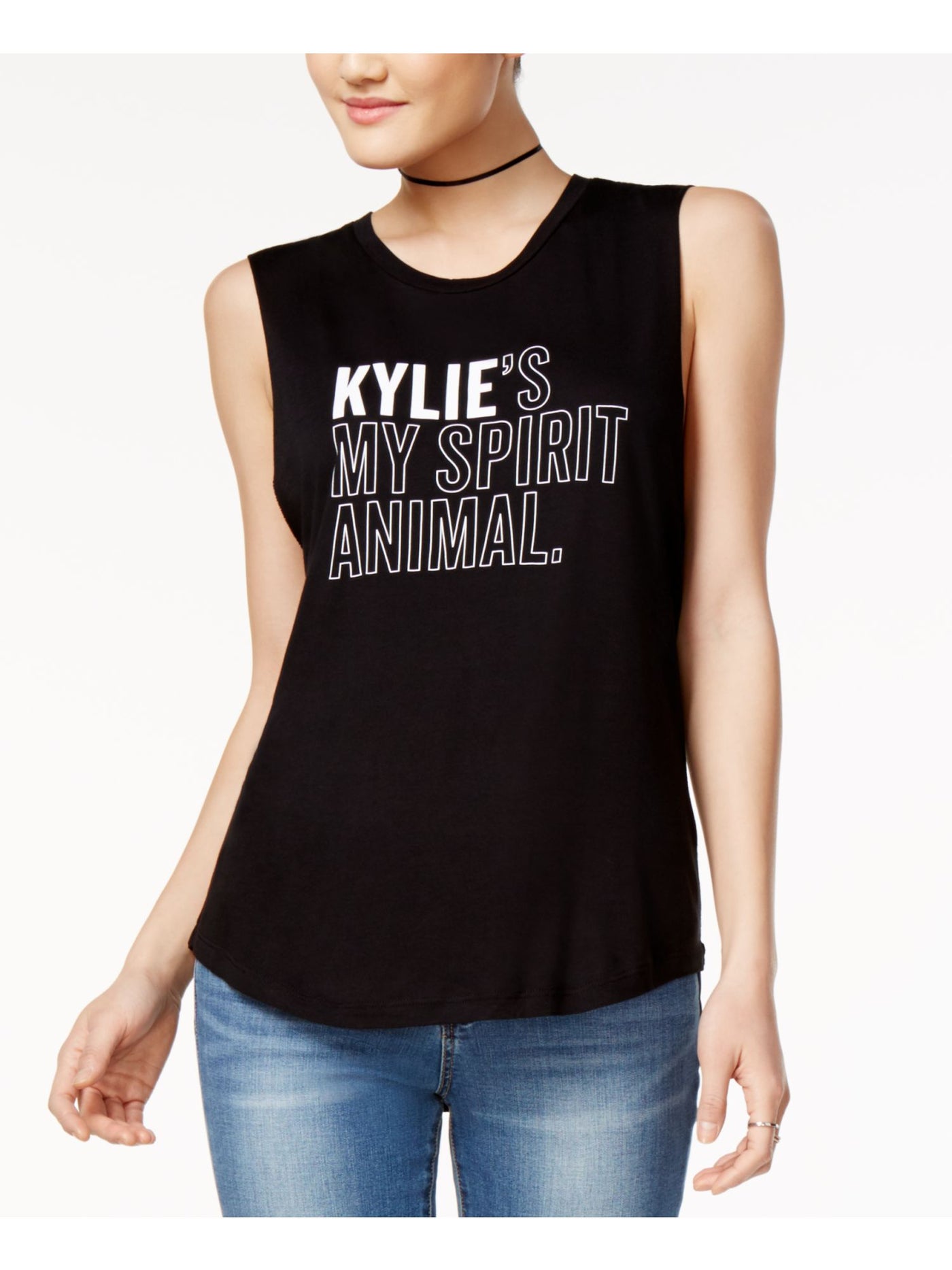 IMPULSE Womens Black Kylies Sleeveless Jewel Neck Hi-Lo Top Size: XS