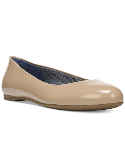 DR SCHOLLS Womens Beige Removable Insole Cushioned Odor Control Giorgie Almond Toe Slip On Ballet Flats 6.5 W