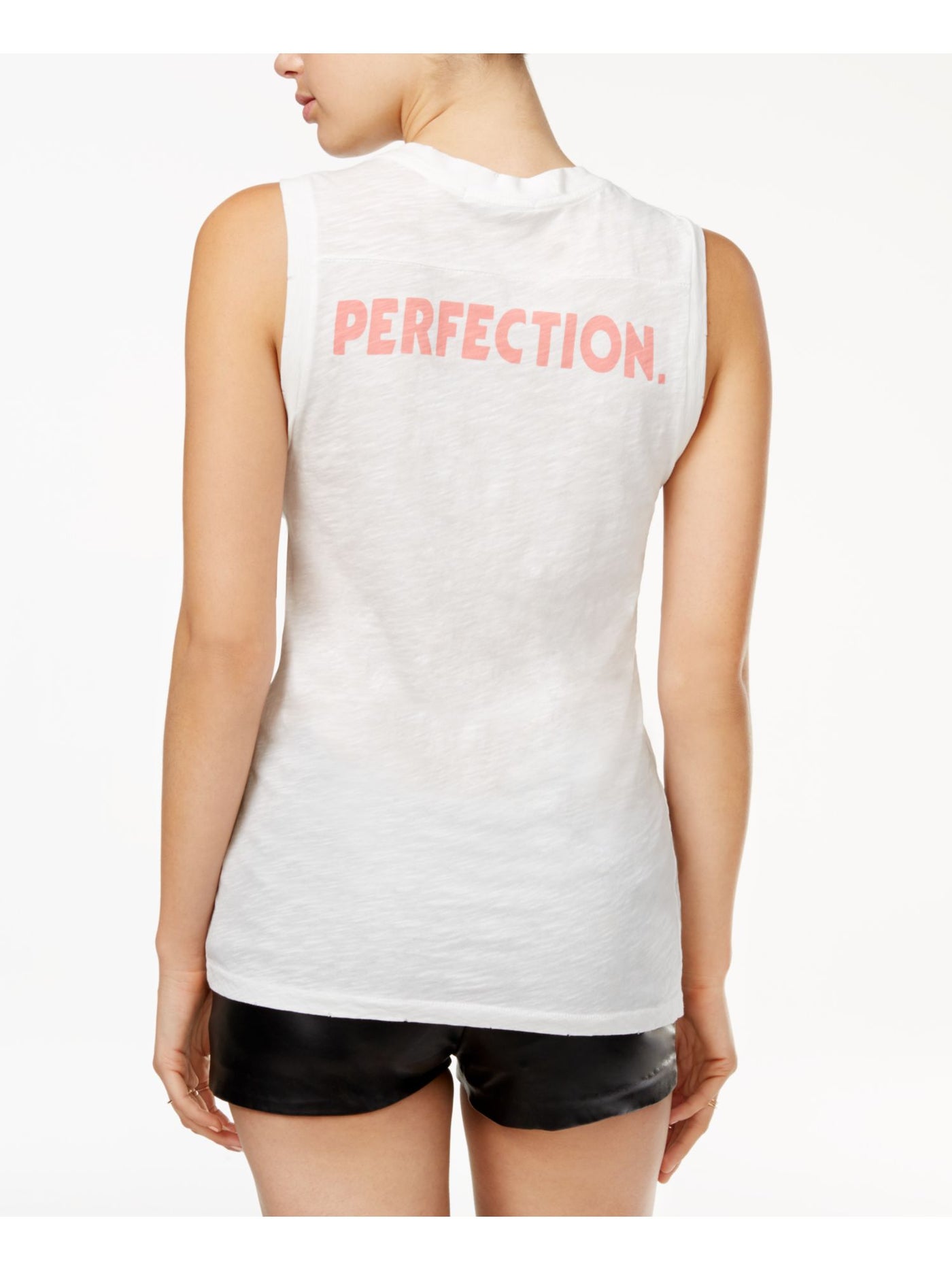 JUNK FOOD Womens Ivory Melon Sleeveless Jewel Neck Top Size: XS