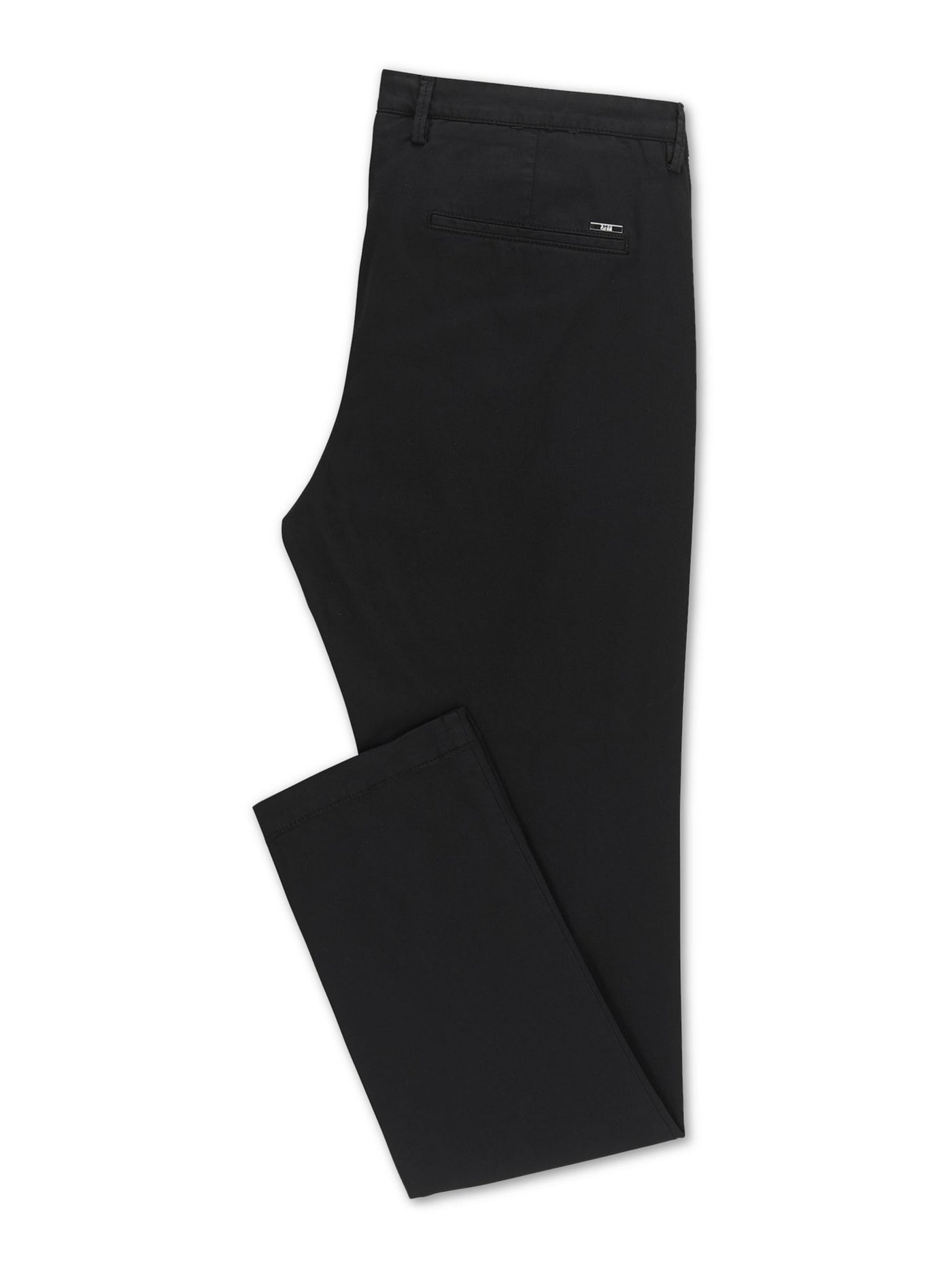 BOSS Mens Hugo Black Label Black Flat Front, Tapered, Stretch Chino Pants 28