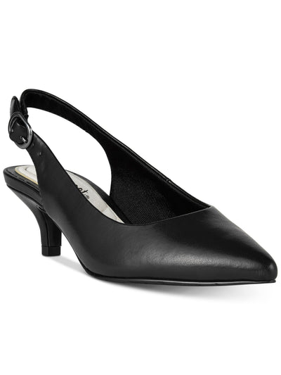 EASY STREET Women's Black Faye Padded Adjustable Stretch Gore Slingback
