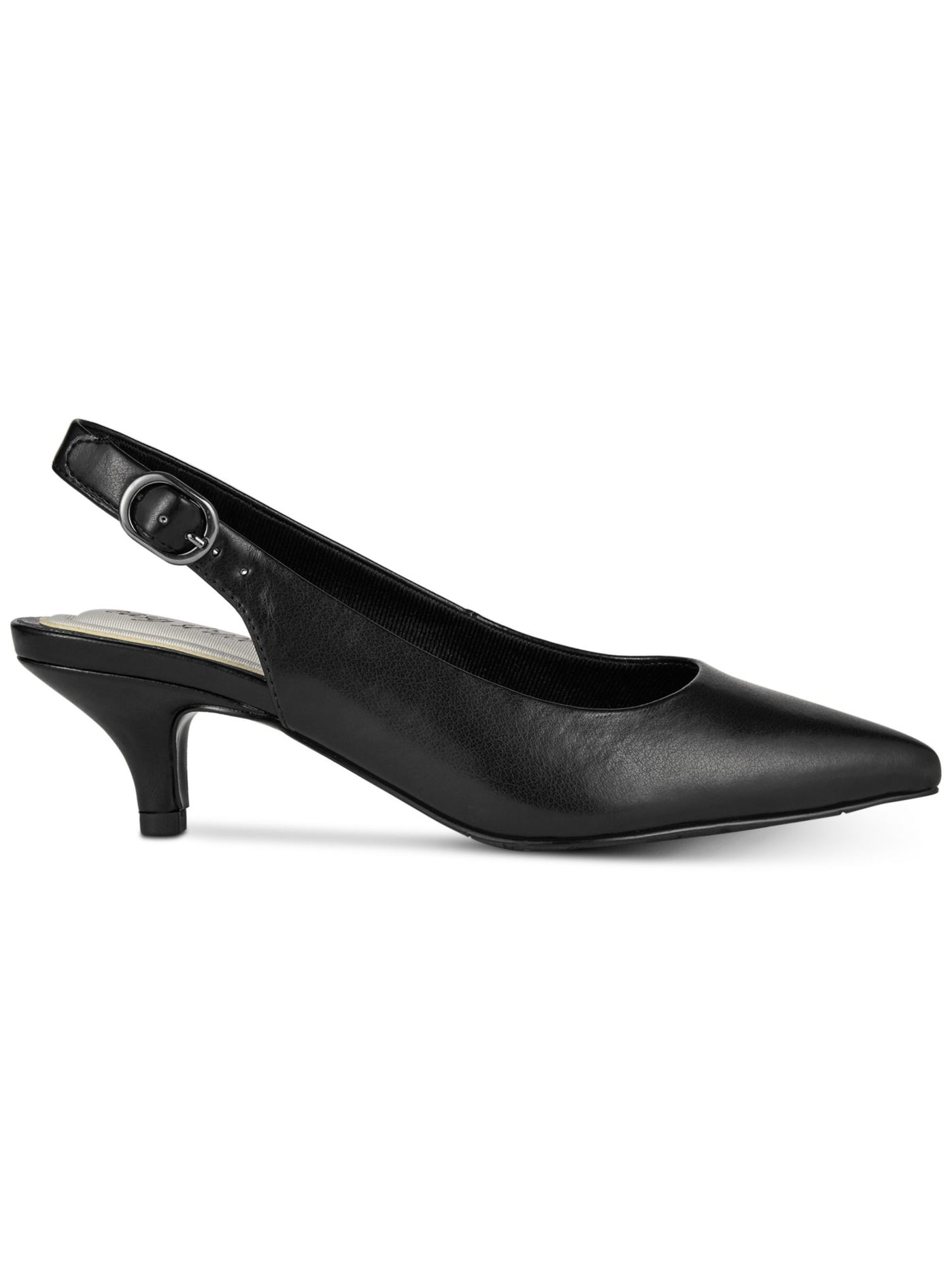 EASY STREET Women's Black Faye Padded Adjustable Stretch Gore Slingback