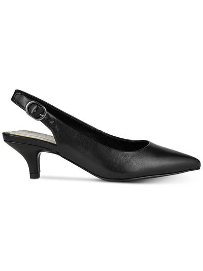 EASY STREET Women's Black Faye Padded Adjustable Stretch Gore Slingback
