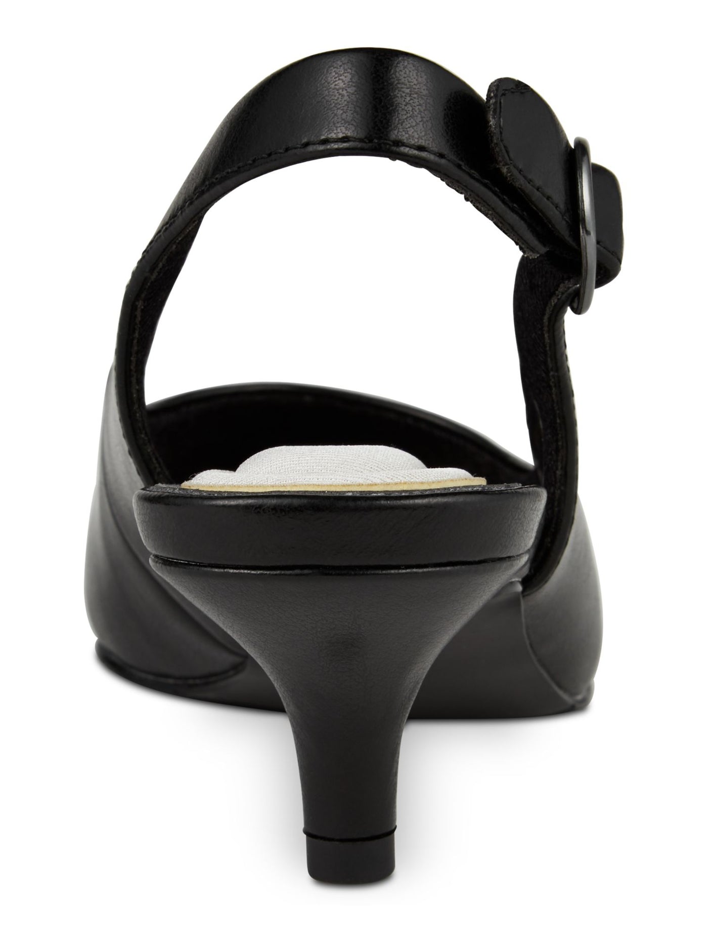 EASY STREET Women's Black Faye Padded Adjustable Stretch Gore Slingback