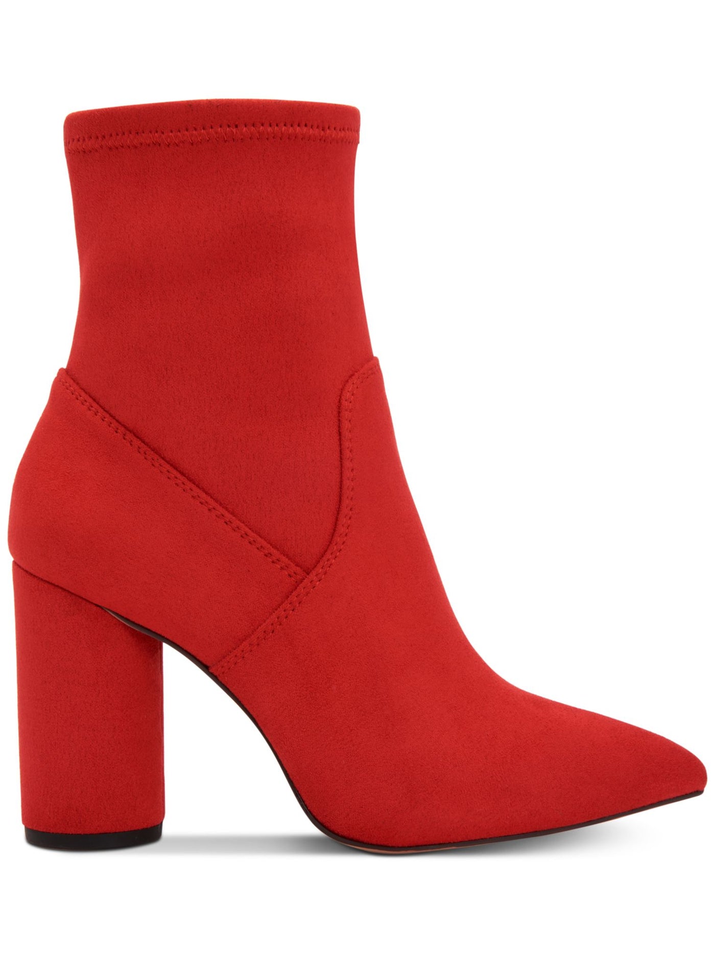 BCBGENERATION Womens Red Cushioned Breathable Ally Pointed Toe Sculpted Heel Zip-Up Dress Booties 7 B