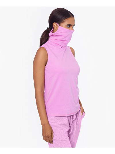 BAM BY BETSY & ADAM Womens Pink High Neckline With Built-in Mask Scoop Neck Wear To Work Top XS